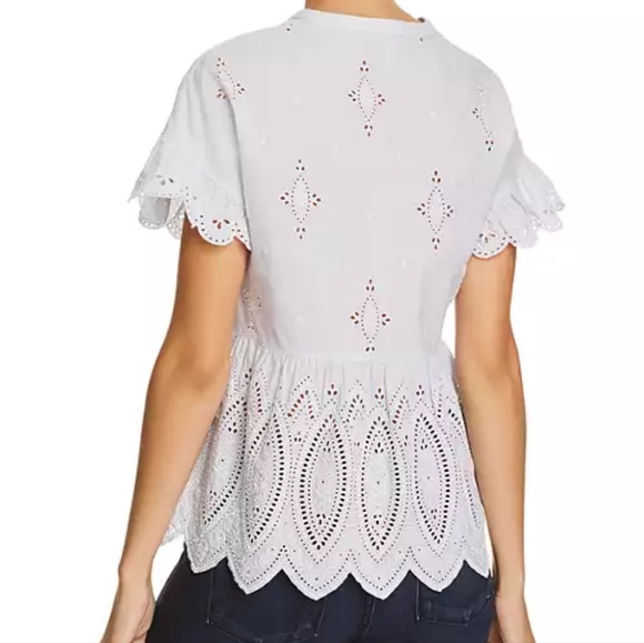 Joie Cerelia Eyelet Peplum Top - Picture 4 of 4